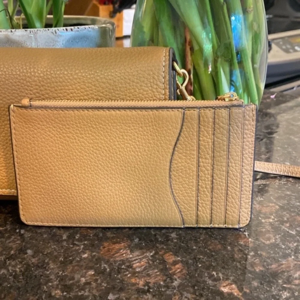 Tory Burch Tan Pebbled Leather Crossbody
